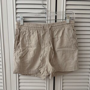 Women’s Linen Blend Tan Shorts